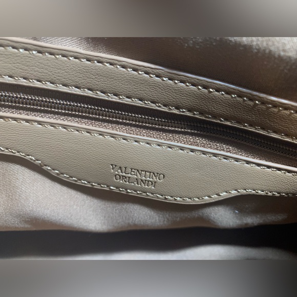 Valentino Orlandi Taupe Quilted Tote Bag w/ Matching Wristlet Wallet NWT - Picture 11 of 11